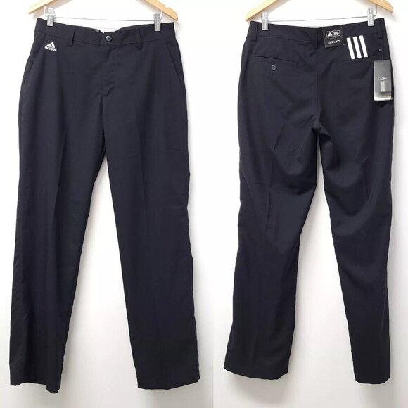 NWT adidas Mens Climalite Pants Size 32x32 Black - Picture 1 of 9